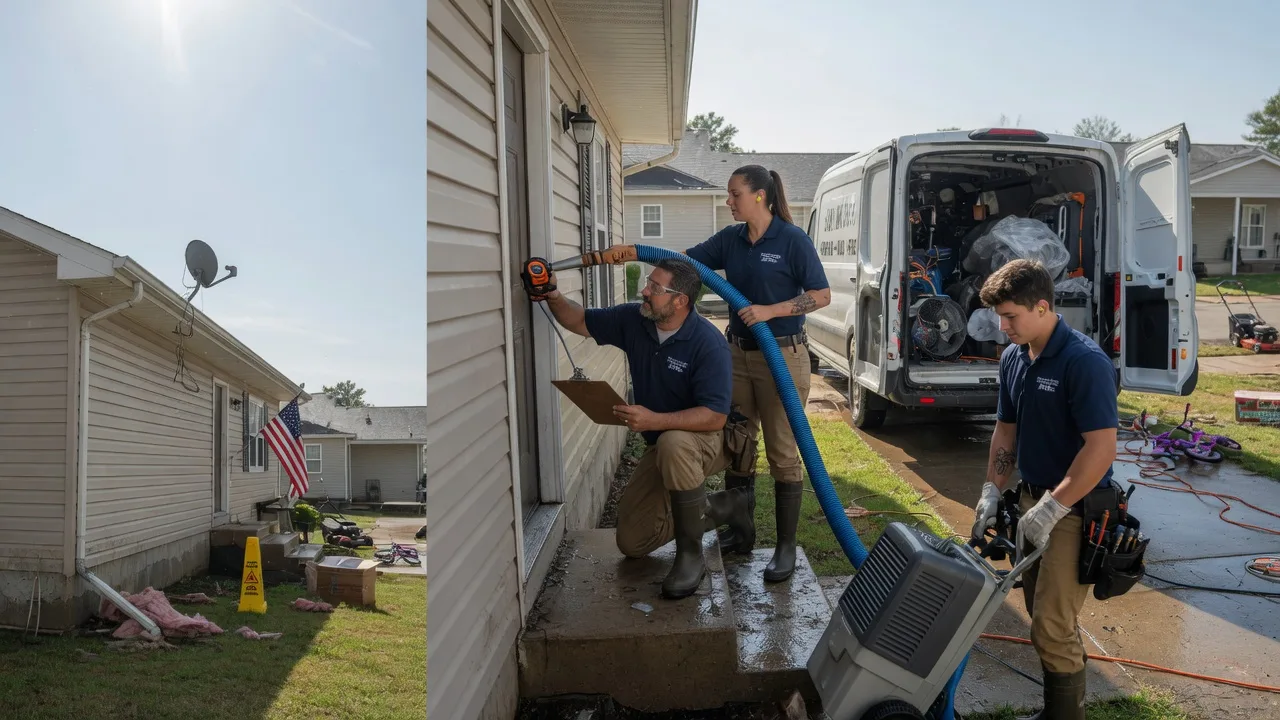 Ceiling Water Damage Restoration in New London, MO near me